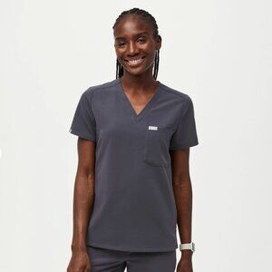 Figs Catarina One-Pocket Scrub Top™ - Charcoal - XS